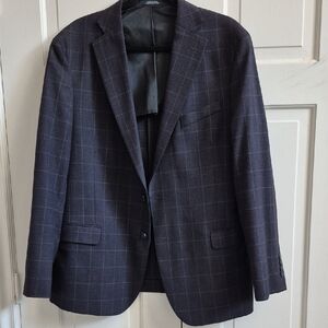 Purple (Eggplant) Sport Coat with Subtle Pattern and Notched Lapel